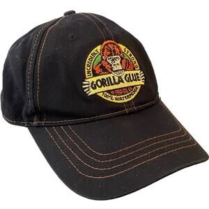 Vintage 90s Incredibly Strong Gorilla Glue Embroidered Promo Velcro Hat